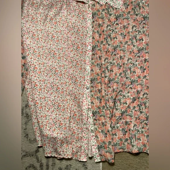 Shop Zoco 🩷💐🌸 Floral Pink two pattern button down Blouse top shirt - Picture 6 of 11